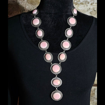 13-Stone Pink Conch Lariat - NSW27