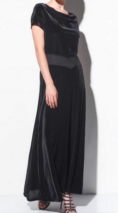 Black velvet Skirt - SKVLT