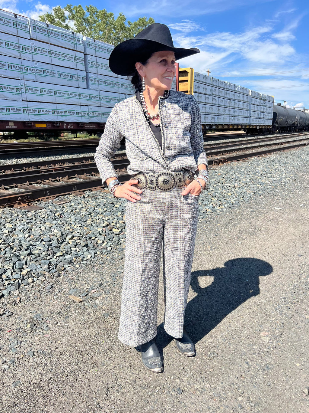 お*迎様 Charlotte Tweed Jacket Charlotte Tweed Jacket - LY3666 – STONE FEATHER ROAD