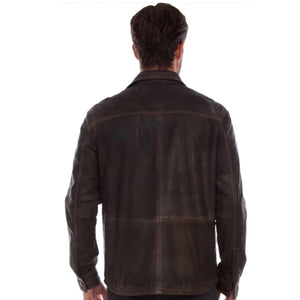Leather Shirt/Jacket - Chocolate - Scully - JSY40