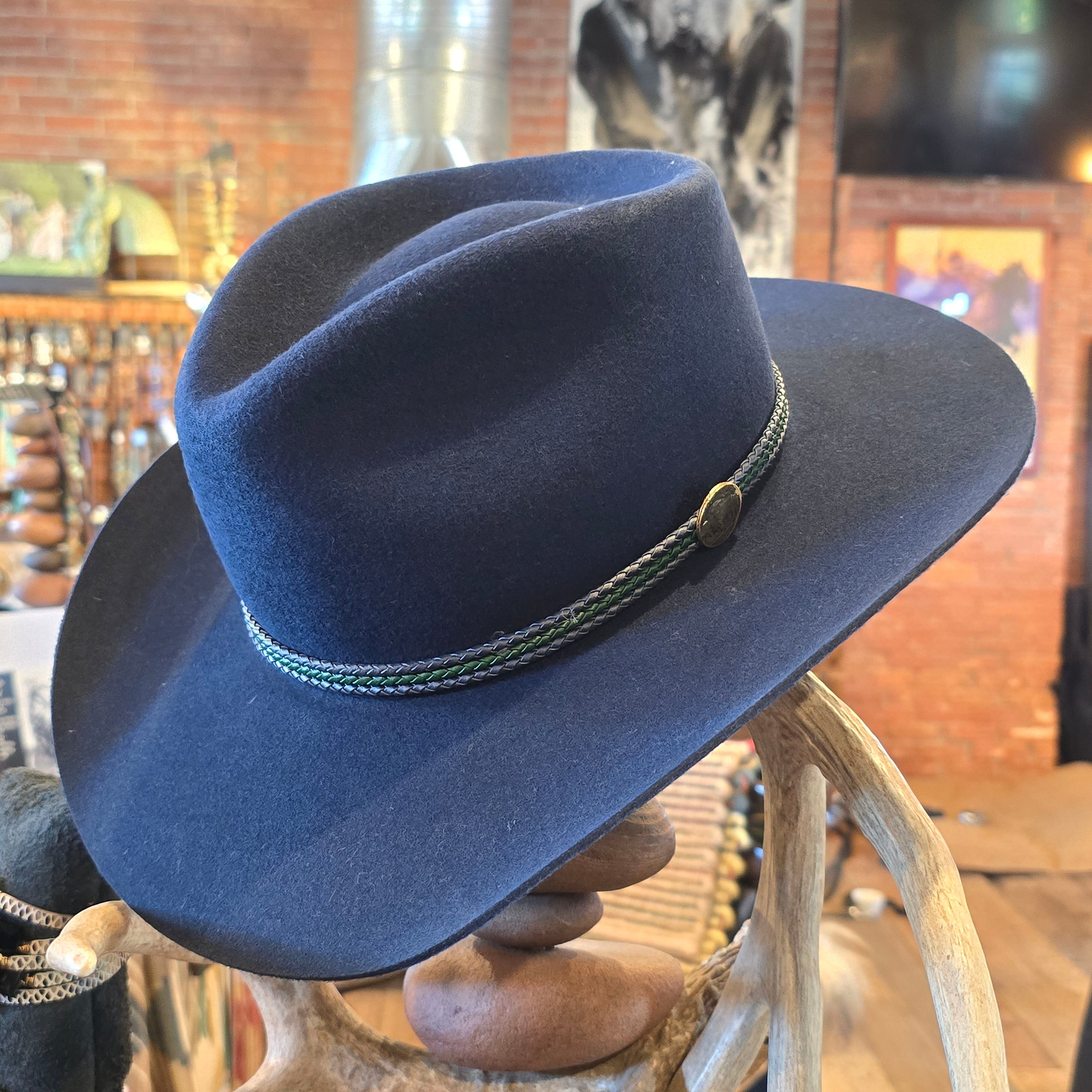 Woodrow Stetson Hat - Navy - STWRN – STONE FEATHER ROAD