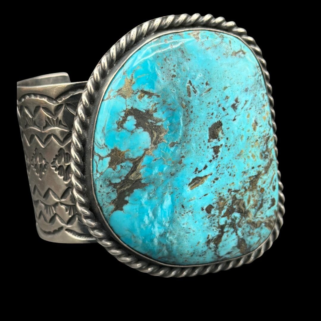 1 Stone Stormy Mountain Turquoise Cuff - CVO16