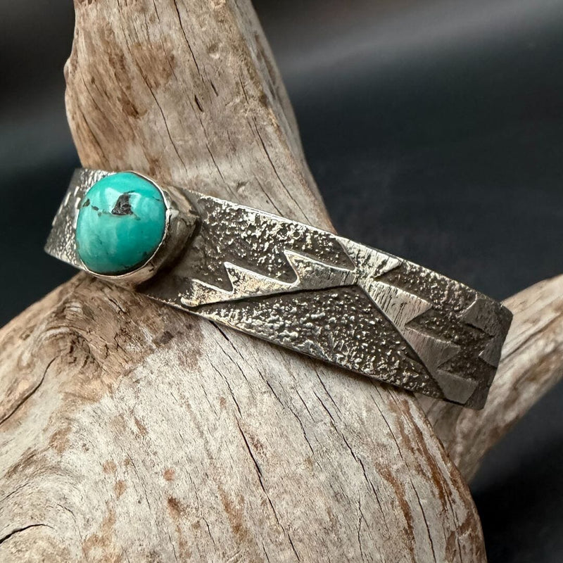 1 Stone Turquoise Cuff - Randy Begay Jr - CRBJ33