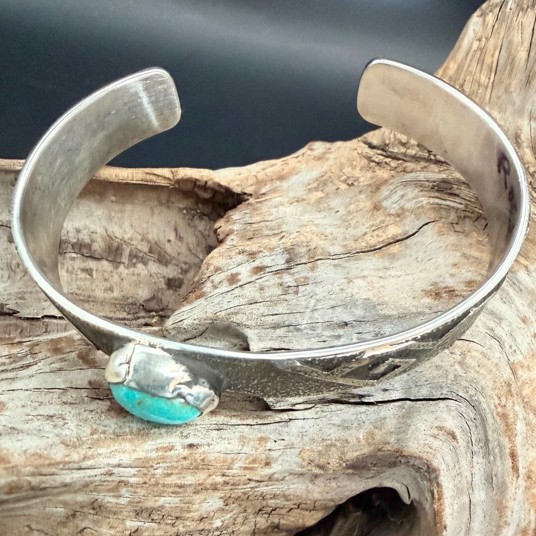 1-Stone Turquoise Cuff - Randy Begay Jr - CRBJ37