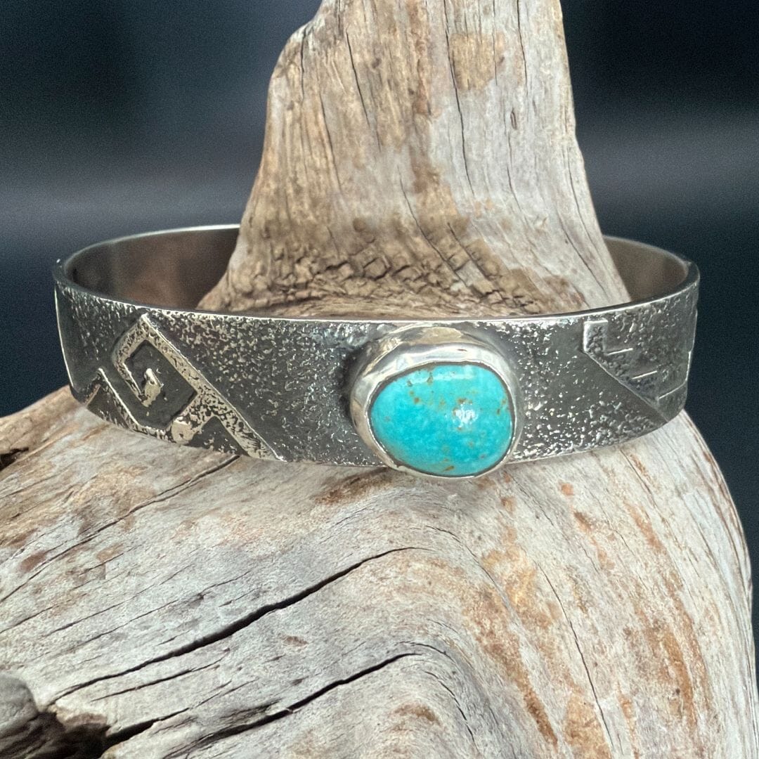 1-Stone Turquoise Cuff - Randy Begay Jr - CRBJ37