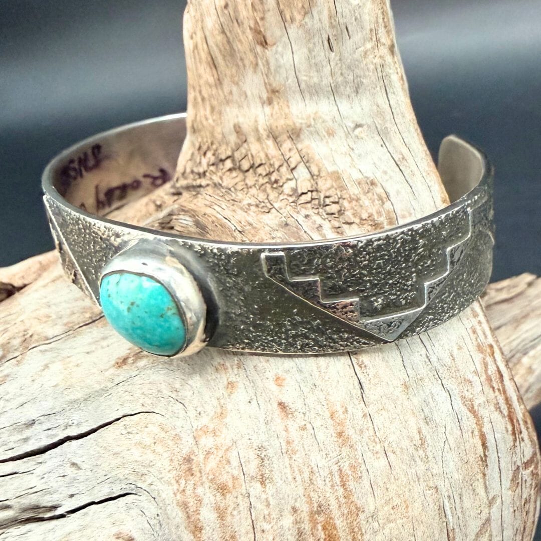 1-Stone Turquoise Cuff - Randy Begay Jr - CRBJ37