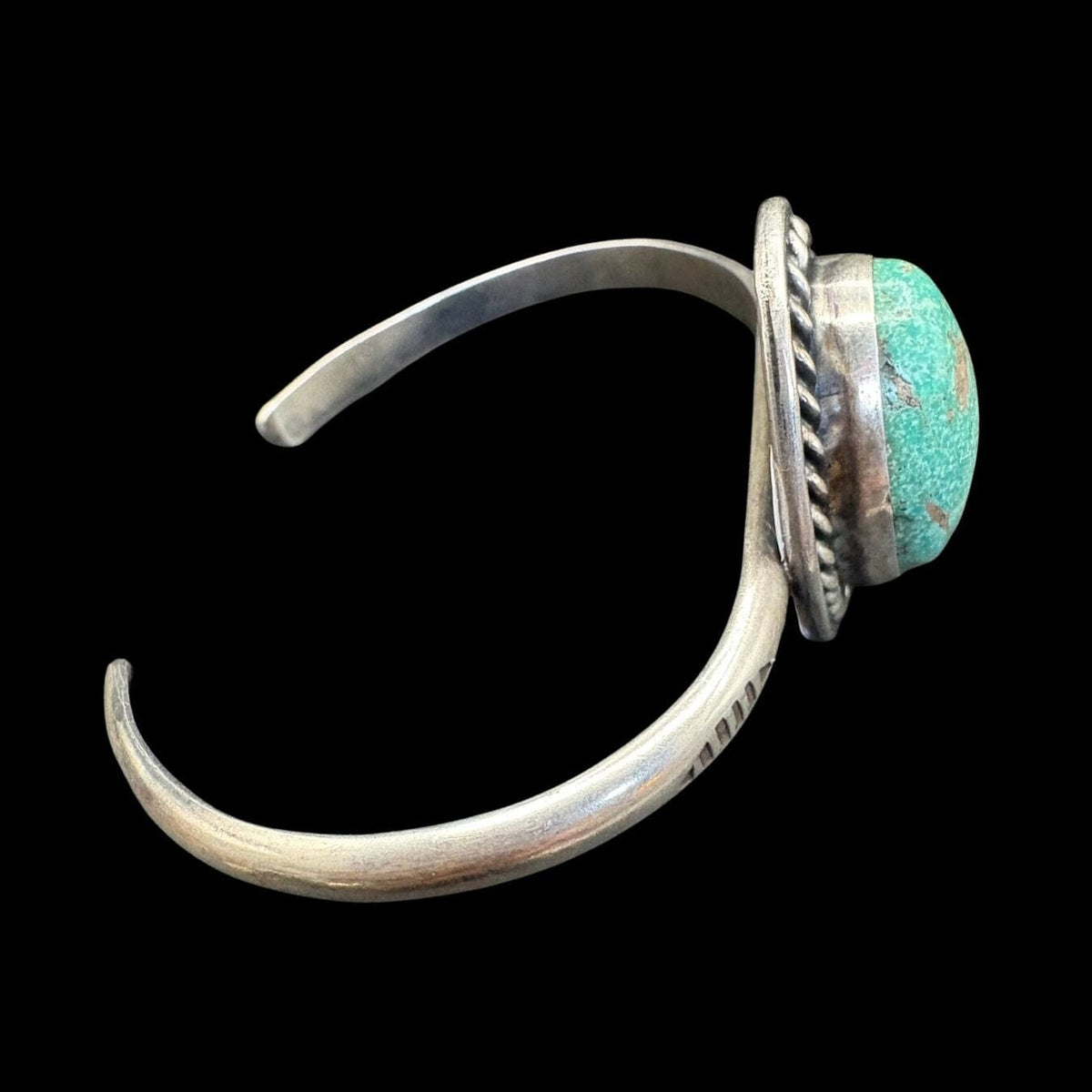 1 Stone Turquoise Stacker Sterling Cuff - CMH294