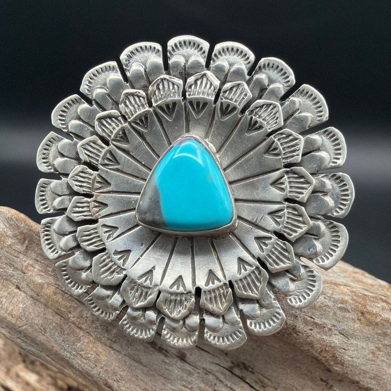 1 Stone Turquoise & Sterling Ring - RAZ59