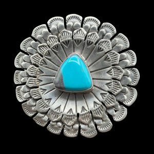 1 Stone Turquoise & Sterling Ring - RAZ59