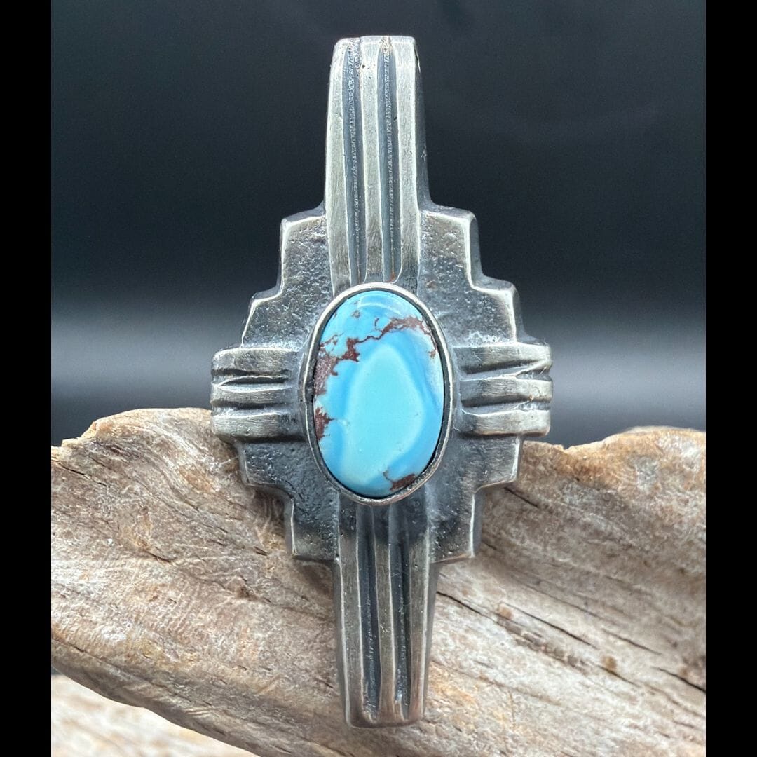 1-Stone Turquoise Sun Ring - RAZ56