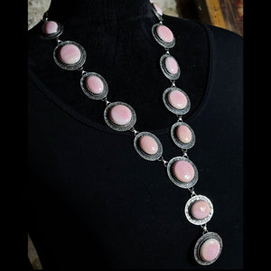 13-Stone Pink Conch Lariat - NSW27