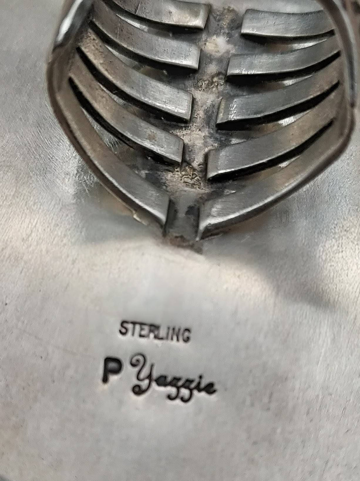 13-Stone White Buffalo Cluster Ring – Size 9 - R276