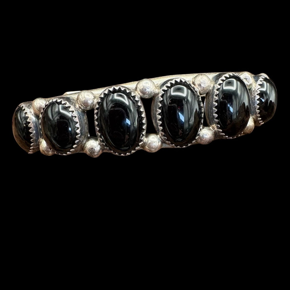 7-Stone Black Onyx Cuff - CMH315