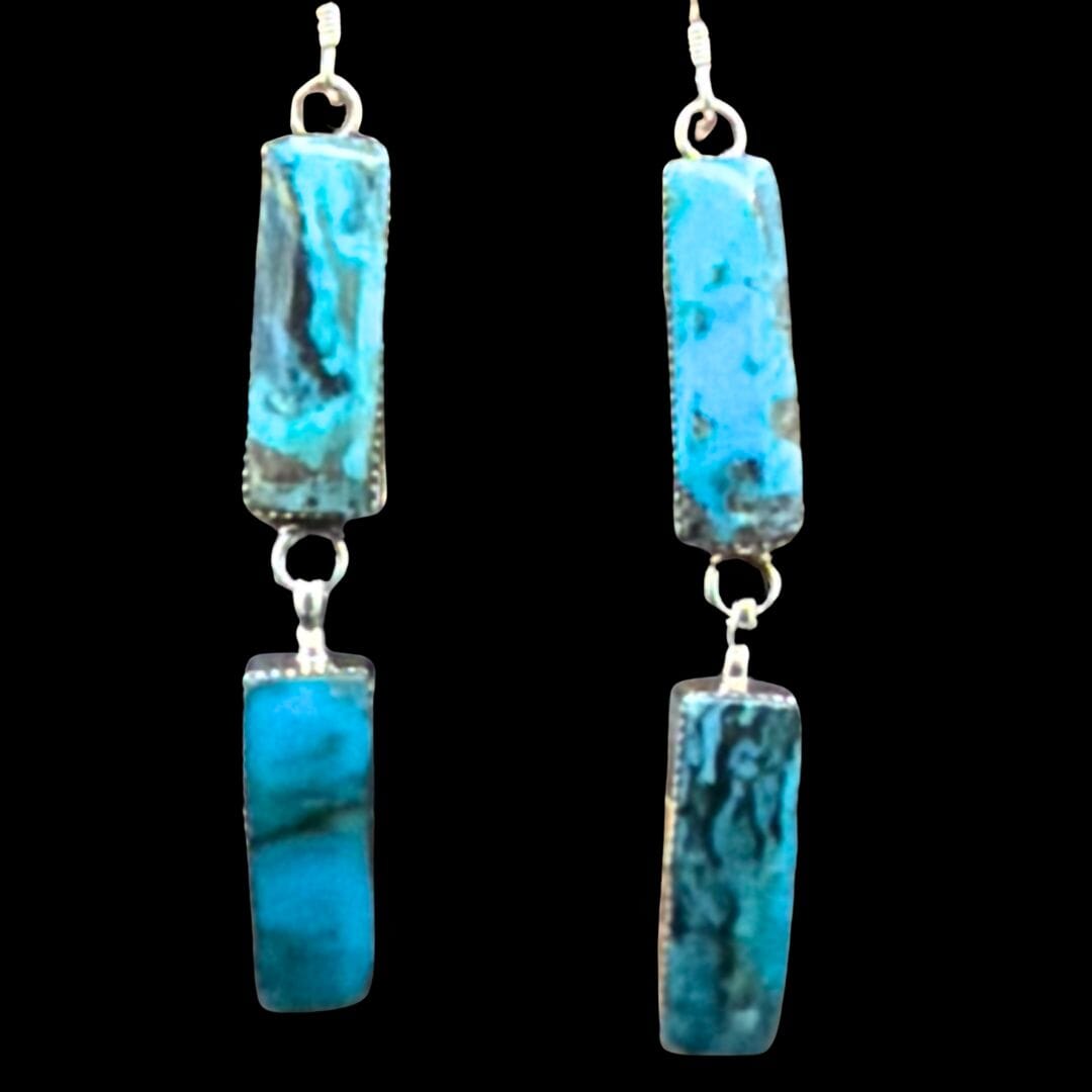 2 Tier Turquoise Earrings - EAZ226