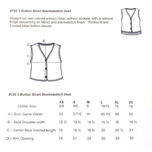 3-Button Vest - Turquoise Chippewa - Rhonda Stark - 120CTQ