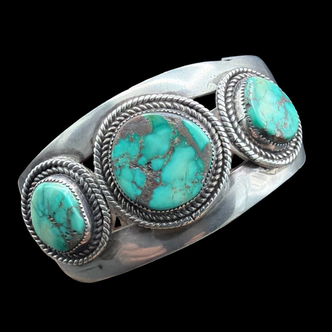 3 Stone Turquoise Cuff - CVO14