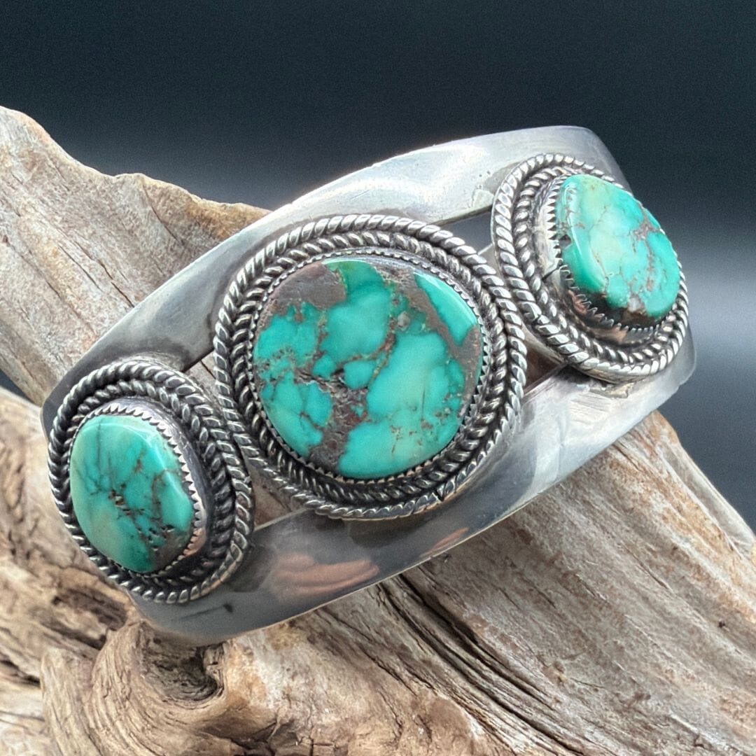 3 Stone Turquoise Cuff - CVO14