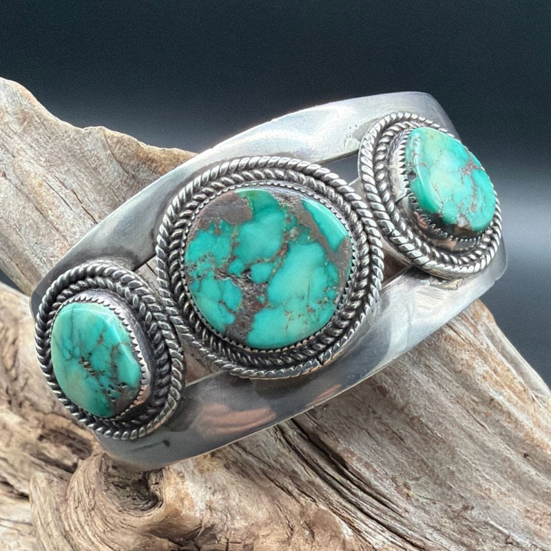 3 Stone Turquoise Cuff - CVO14