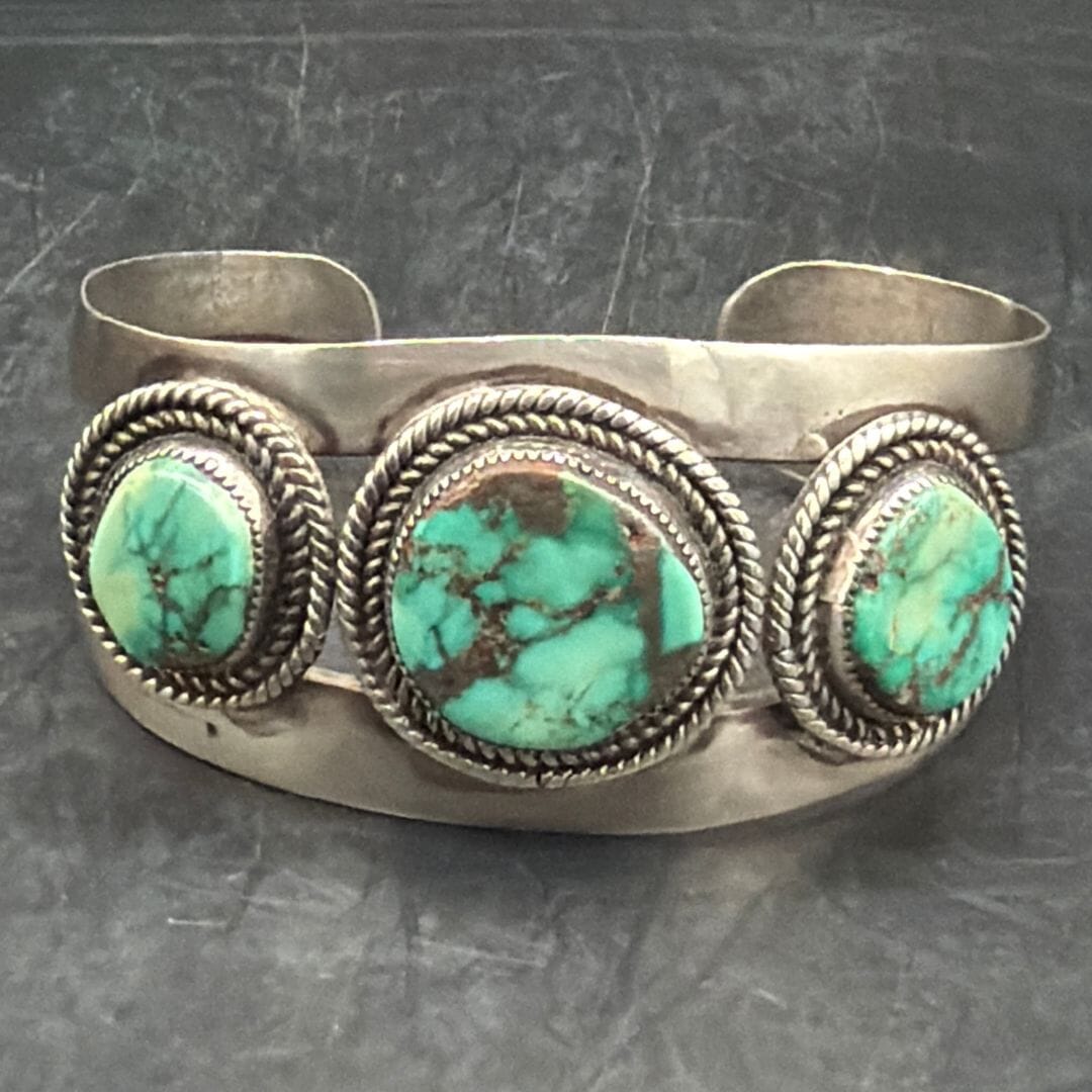 3 Stone Turquoise Cuff - CVO14
