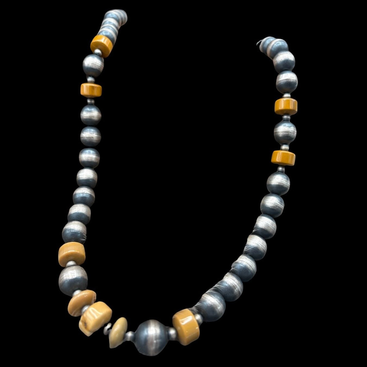 35" Silver Pearl & Bumble Bee Necklace - NCB58