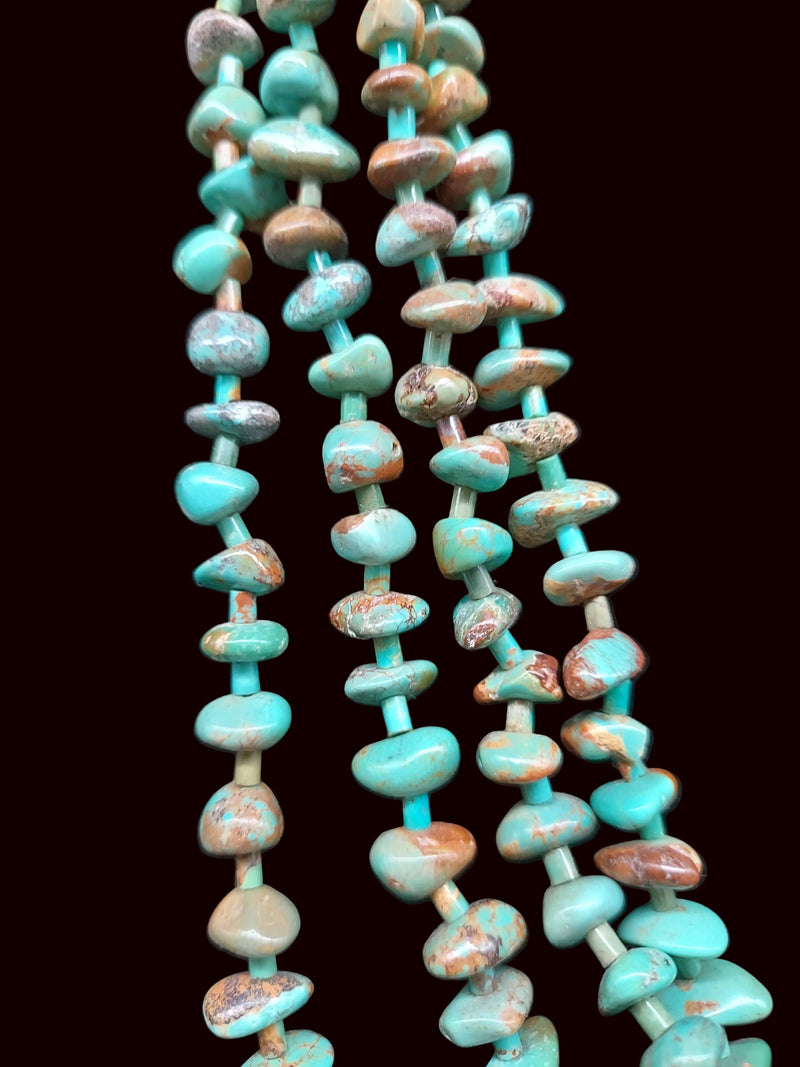 4-Strand Turquoise Nugget Necklace - NYP9