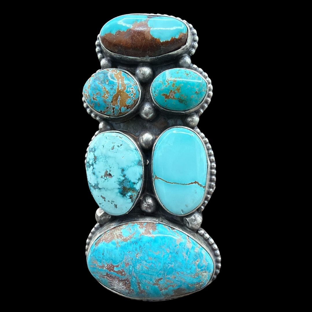 6-Stone Ring - Kingman Turquoise - RSL102