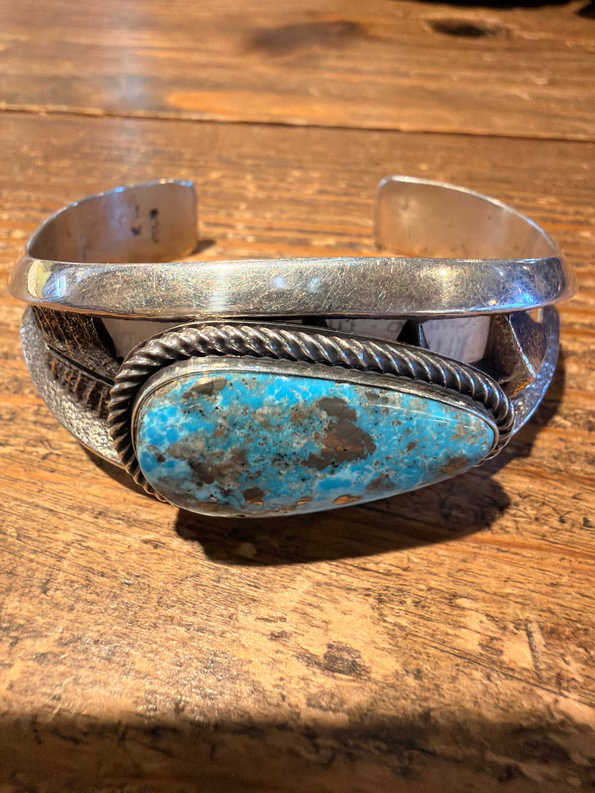 Sterling Silver 1 Stone Turquoise Cuff - CMH66