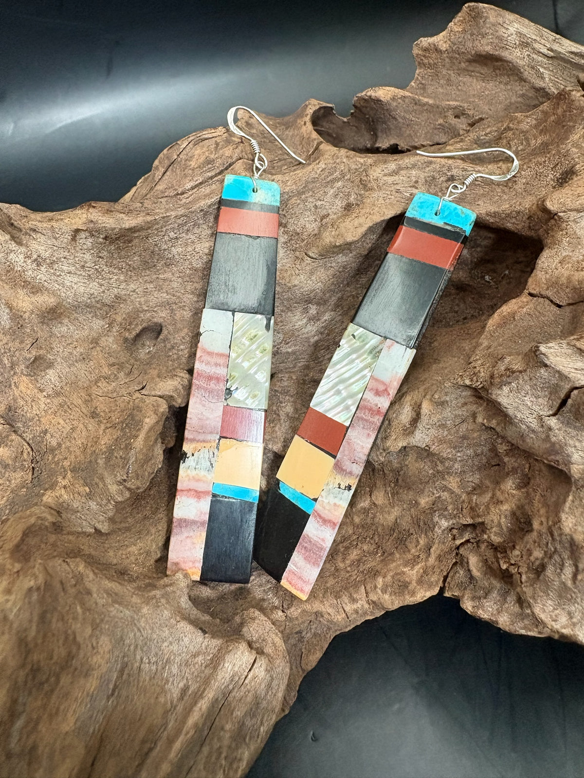 Mosaic Multi Stone Santo Domingo Dangle Earring - EPD18