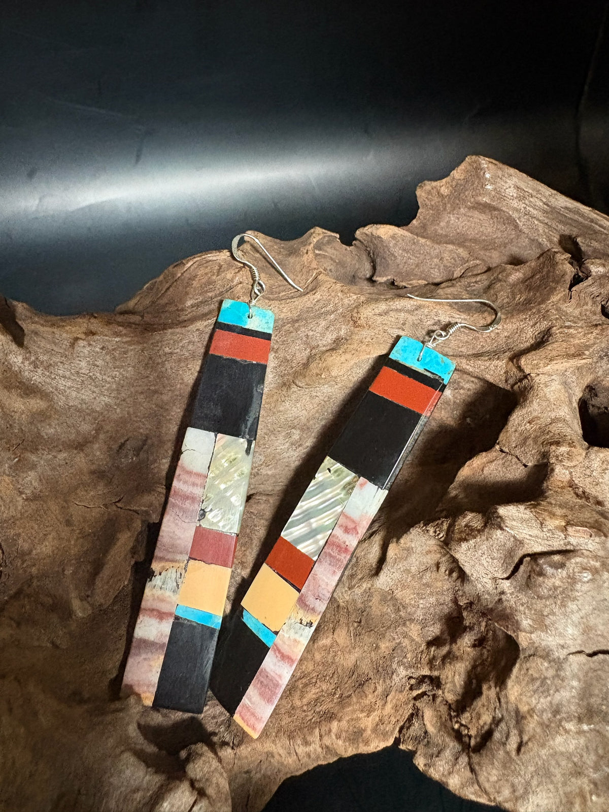 Mosaic Multi Stone Santo Domingo Dangle Earring - EPD18