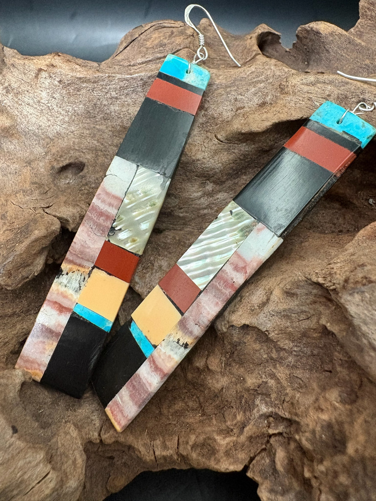 Mosaic Multi Stone Santo Domingo Dangle Earring - EPD18