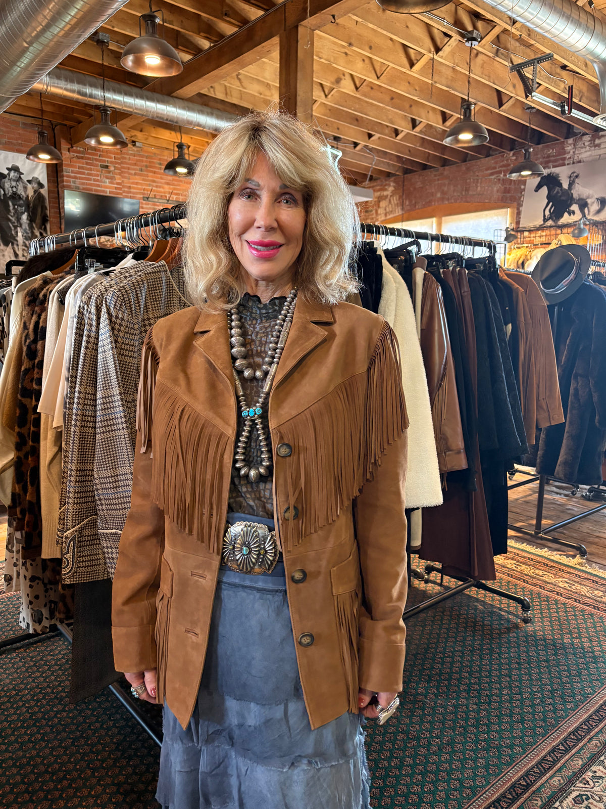 Whiskey Suede Fringed Jacket - JDW2