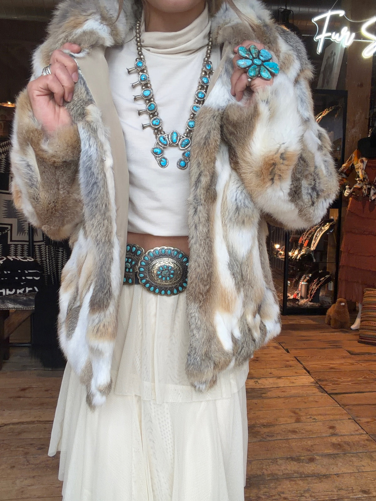 Natural Rabbit Bolero - 19050B
