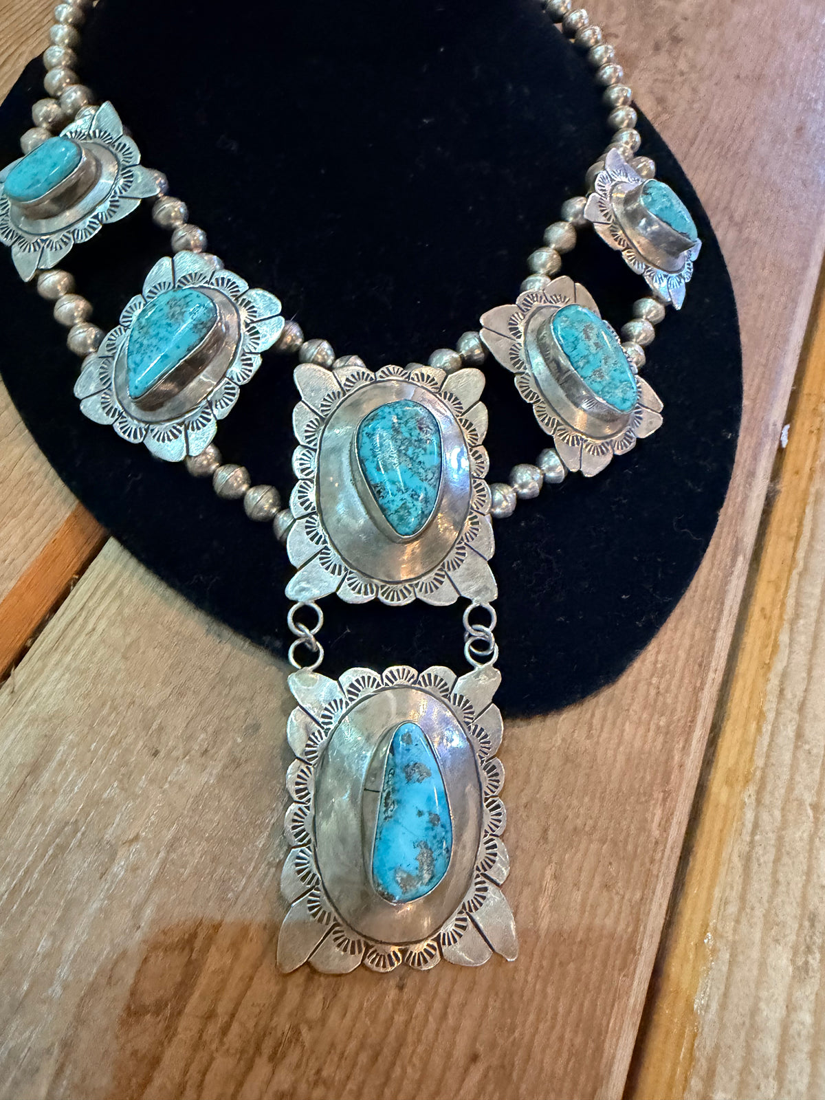 Turquoise Sterling Silver Lariat - NMH61