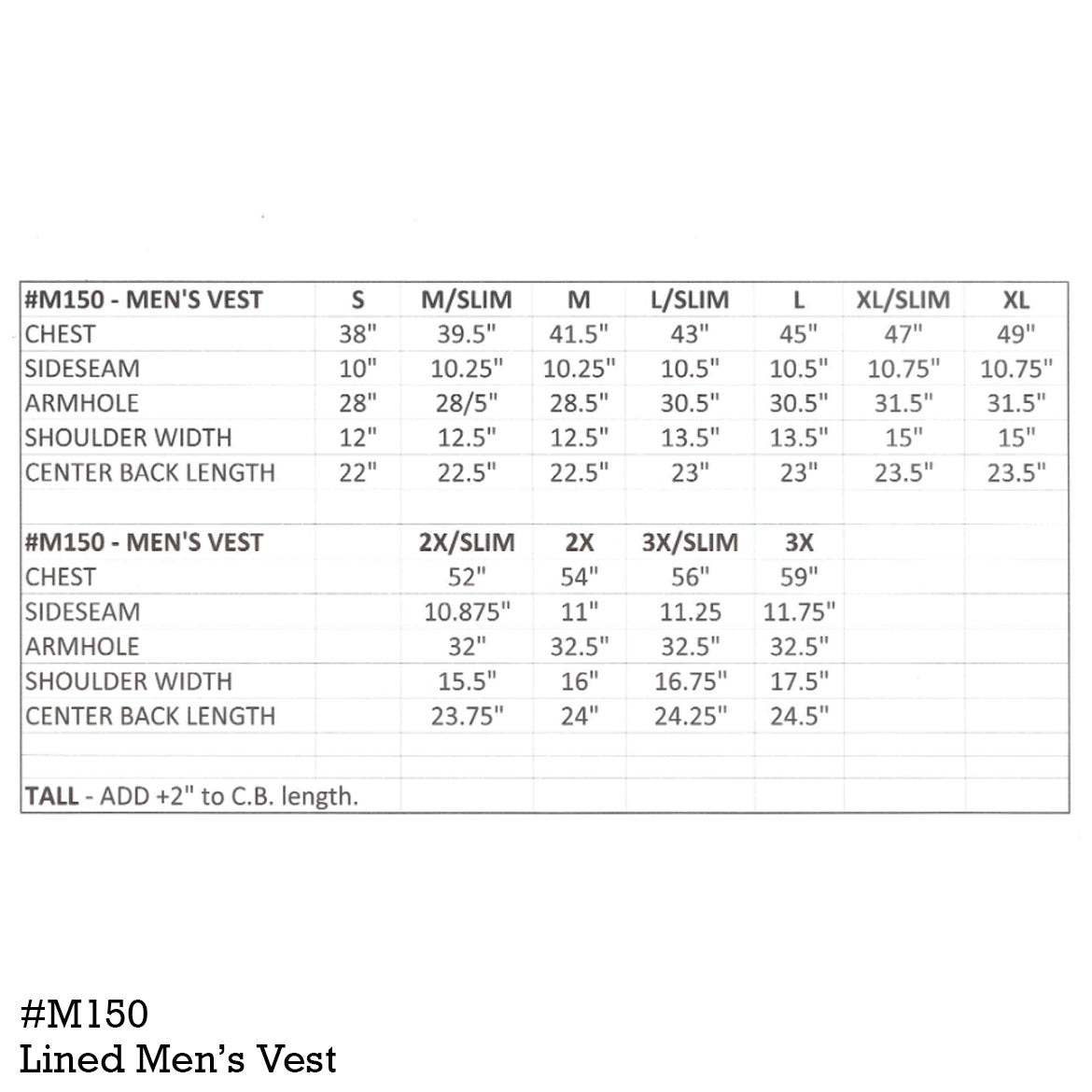 Men's Lined Vest - Arapahoe - Rhonda Stark - RSVMAR