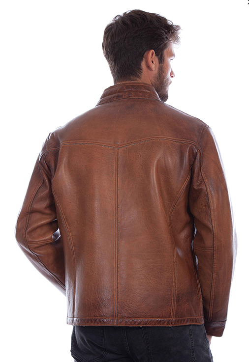 Cognac Leather Jacket - JSY48