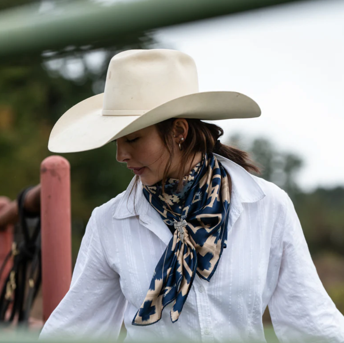 Wild Rag Scarf - Willow Navy - 35"x35"