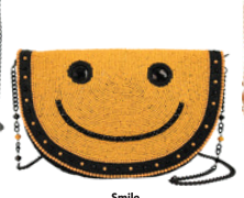 Smile Beaded Crossbody Handbag - MFS002651
