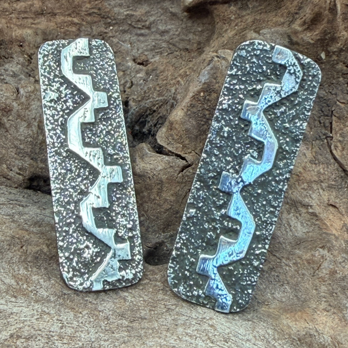Sterling Textured Earrings - ERBJ11