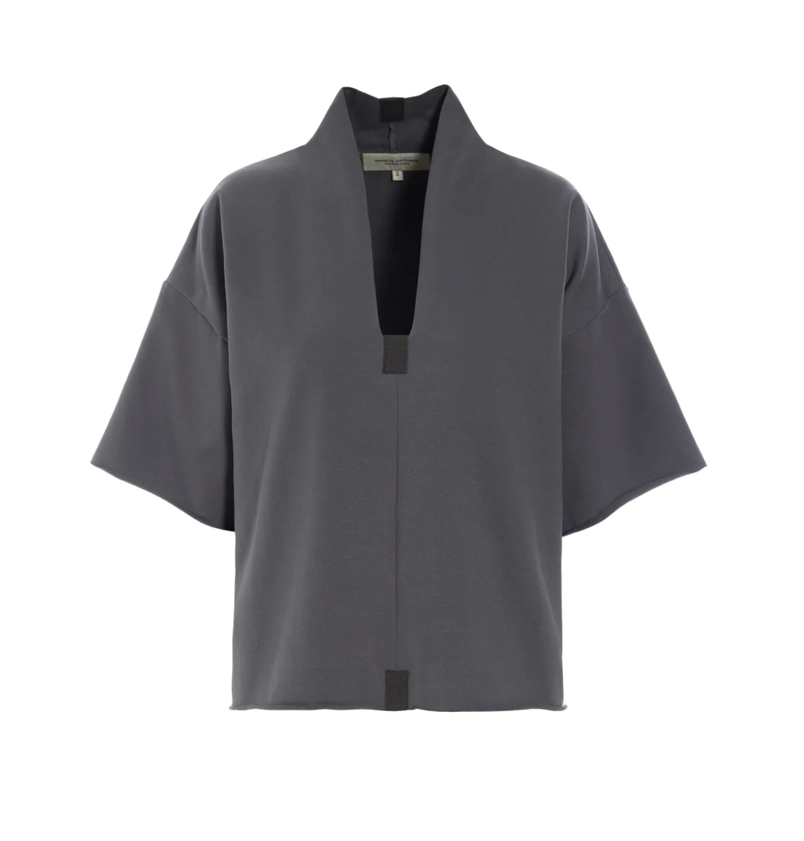 Grey Cotton V-Neck Top - 71022G