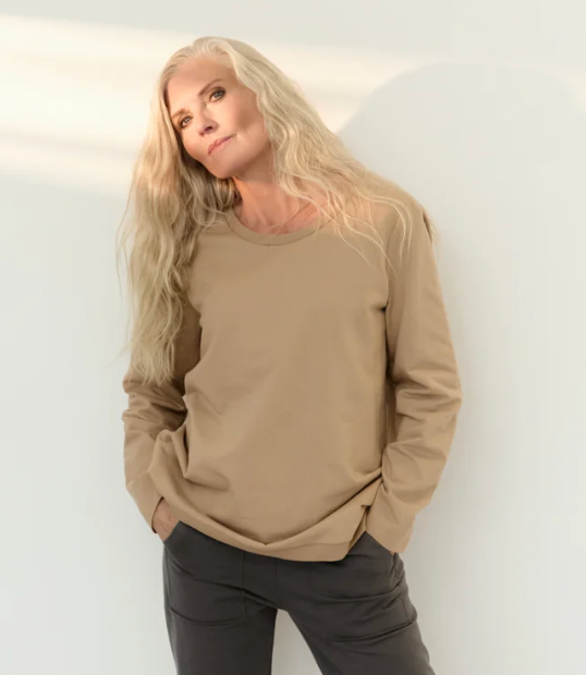 Camel Crew Cotton Sweatshirt - 71605C