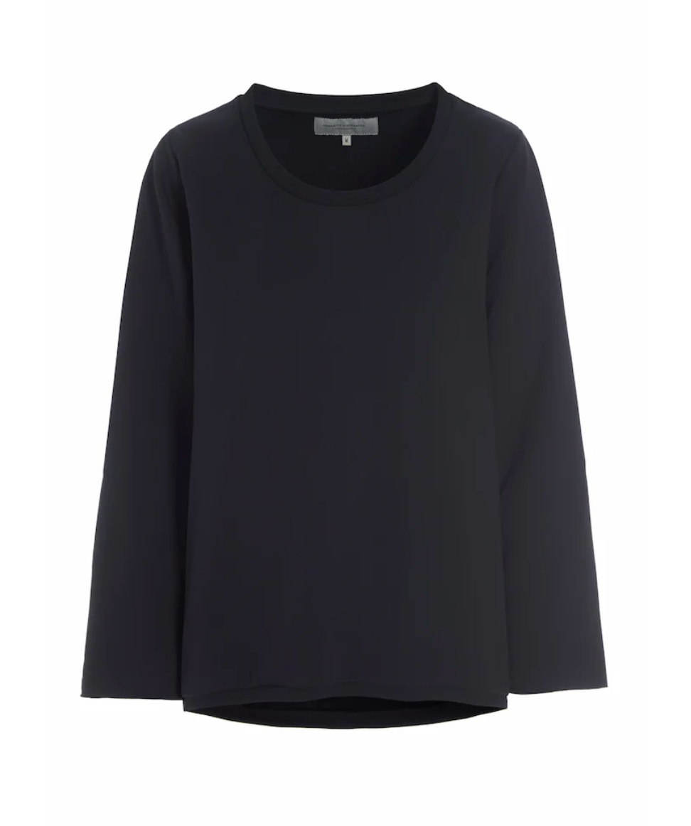 Black Crew Cotton Sweatshirt - 71605B