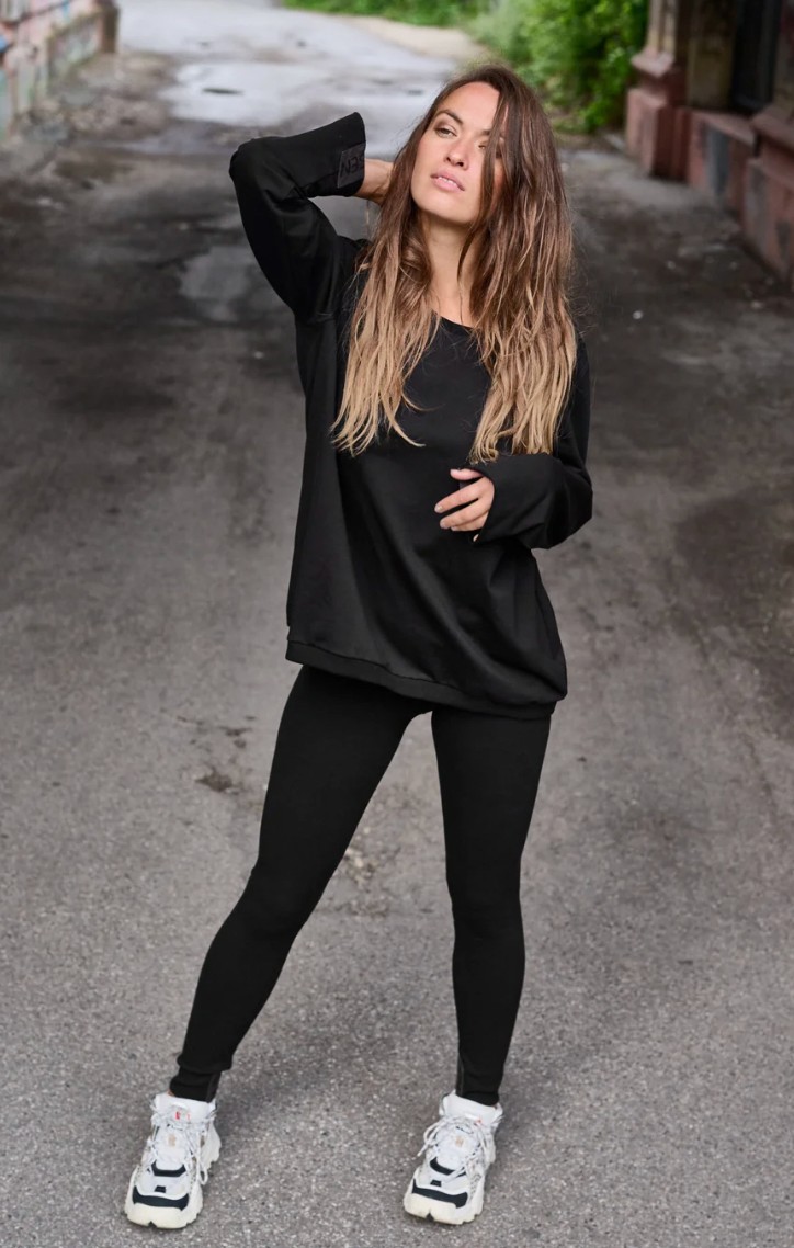 Black Cotton Legging - 72304B