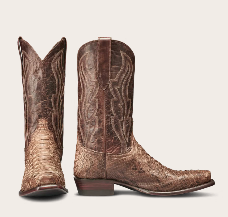 Men's The Warren Ash Brown Python Boot - Tecovas - 11207