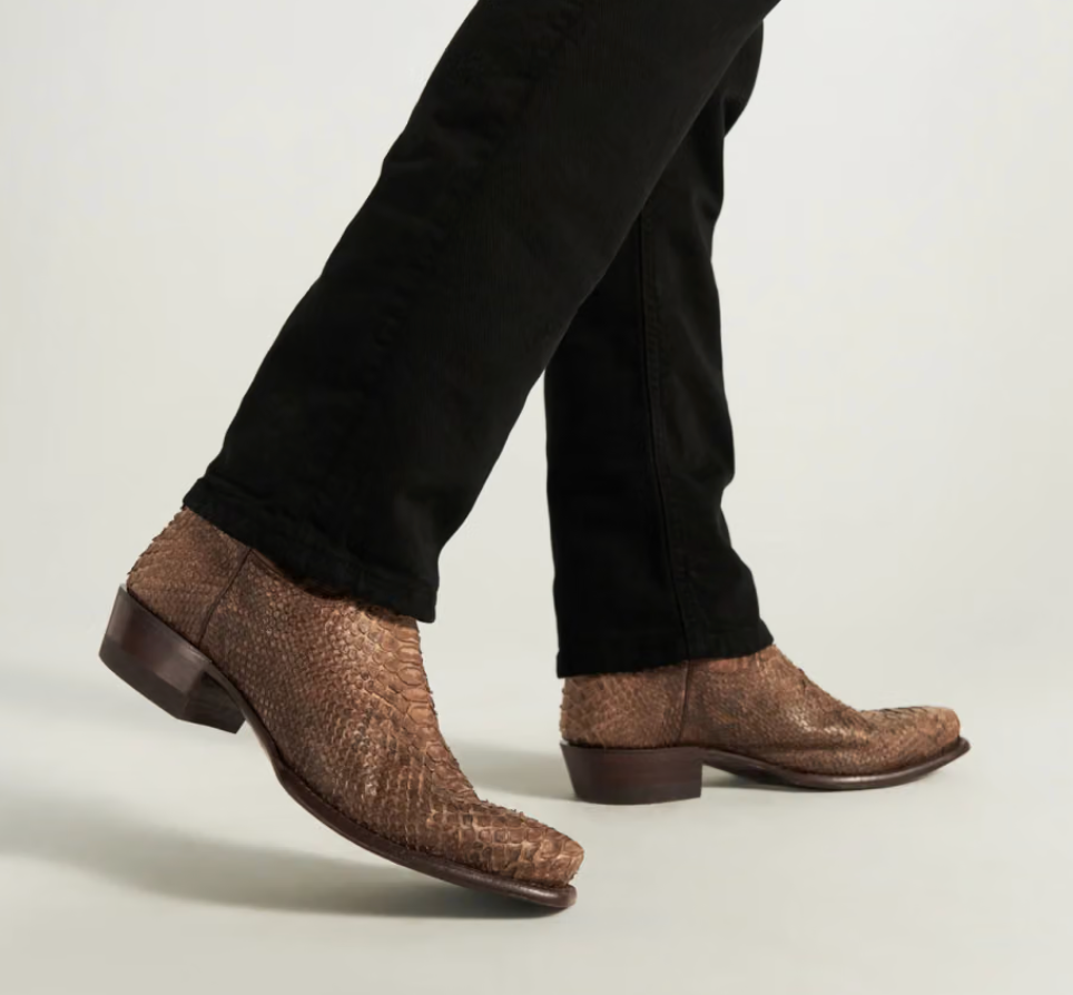 Men's The Warren Ash Brown Python Boot - Tecovas - 11207