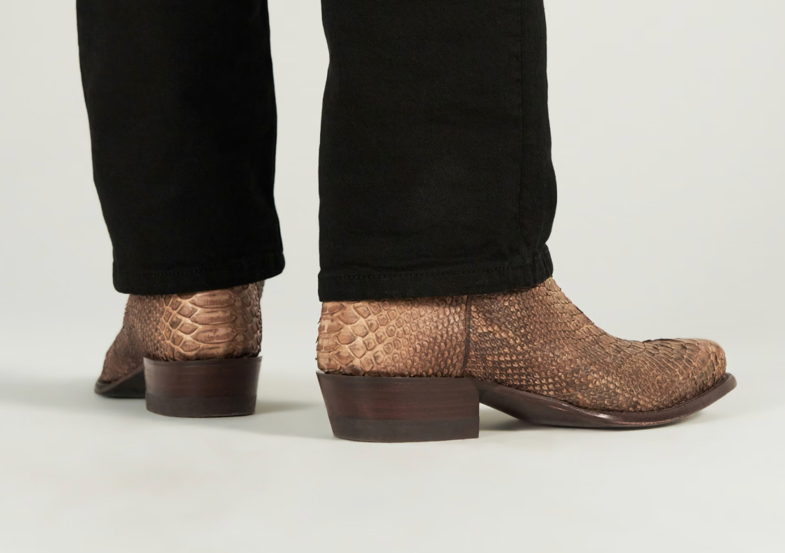 Men's The Warren Ash Brown Python Boot - Tecovas - 11207
