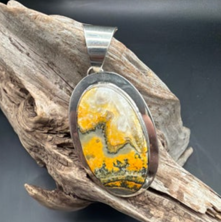 Bumblebee Jasper/Sterling Silver Pendant - PAZ601
