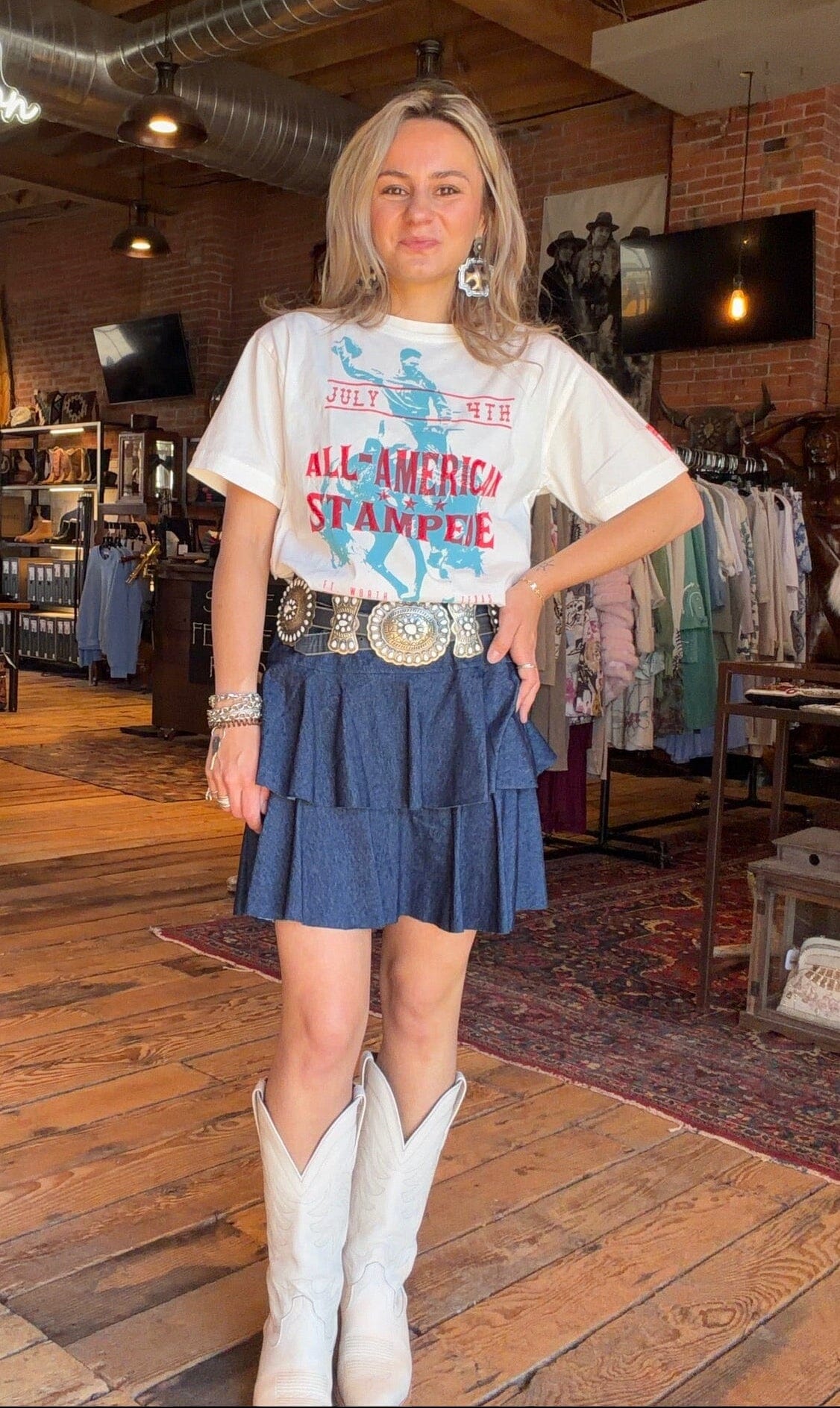 All-American Stampede Tee - Double D Ranch - T4221