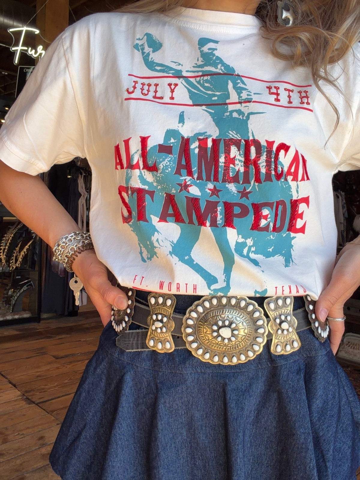 All-American Stampede Tee - Double D Ranch - T4221