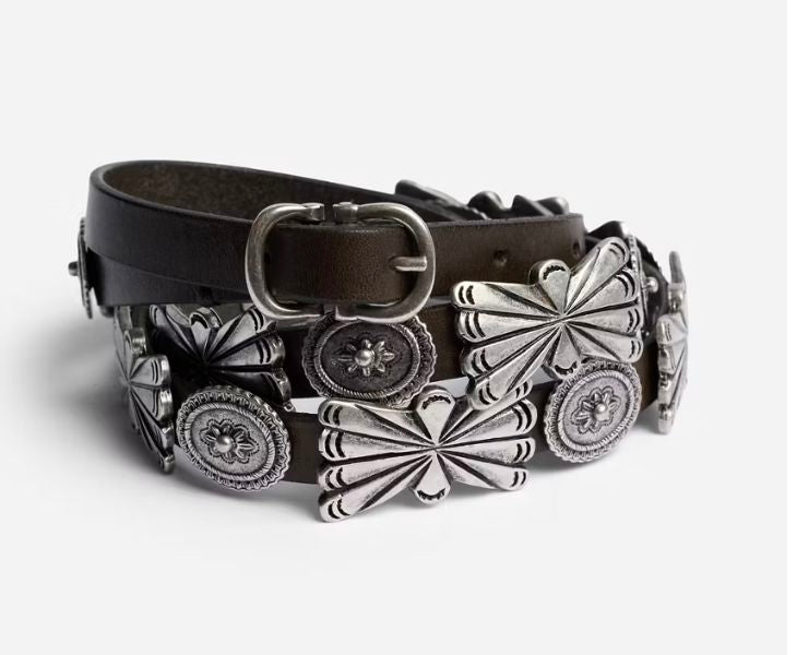 Amatura Leather Concho Belt - RB6026