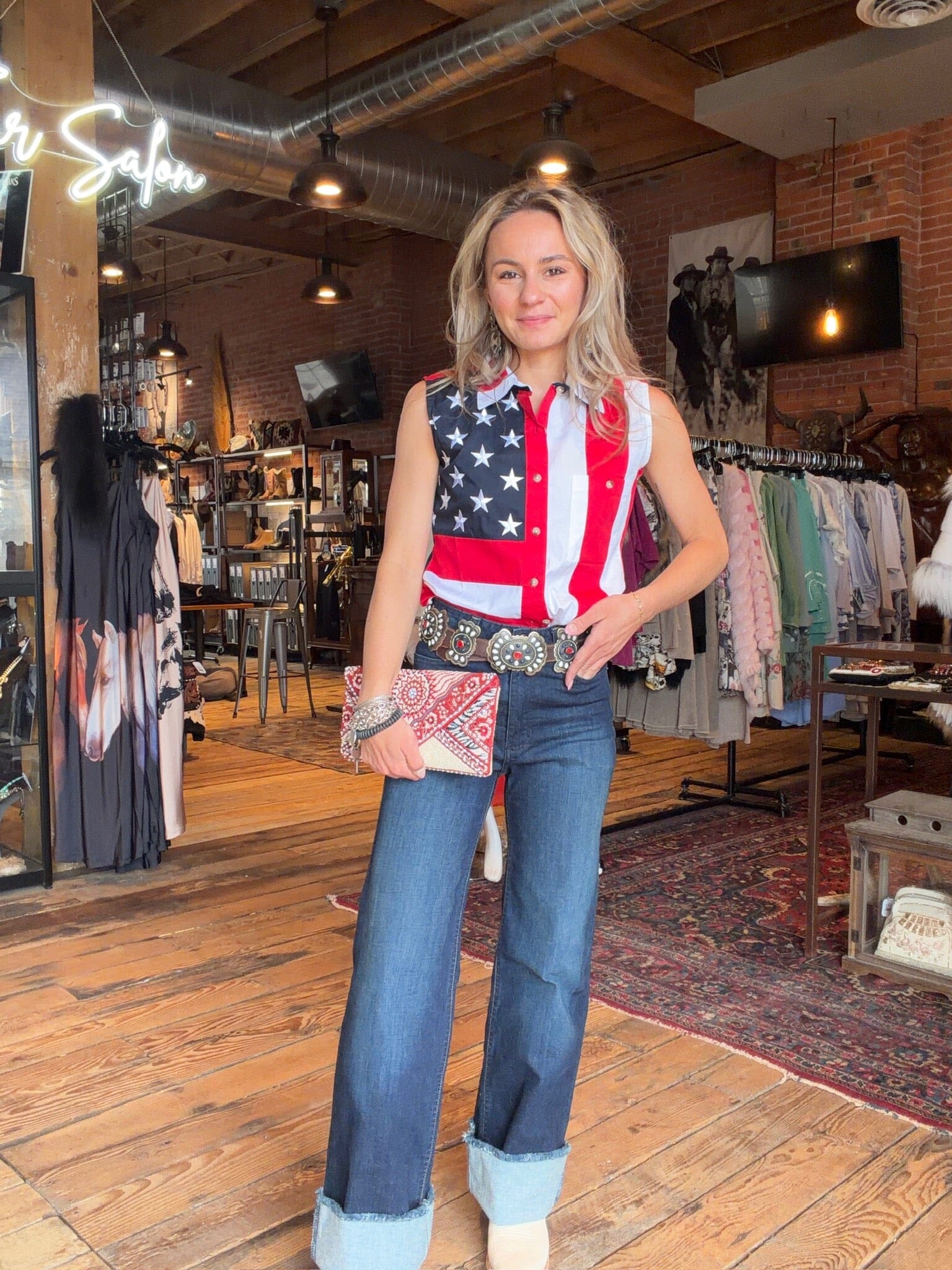 American Flag Sleeveless Top - RW029L